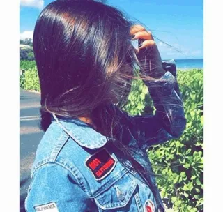 ✨ 9a131acc NOT DAYTONA meisje, spijkerjas, mode, portret telegram sticker