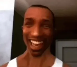 😆 68ffddda CJ Grand Theft Auto: San Andreas CJ, Grand Theft Auto, San Andreas, Videospiel, Charakter, lächelnd telegram sticker