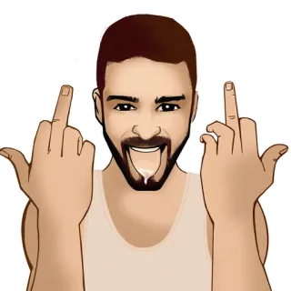 🖕 f0e941da Stinkefinger, beleidigend, Geste, unhöflich, beschimpfend whatsapp sticker