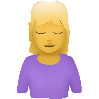 🥑 39624f9b Emoji, Triste, Femme, Blonde telegram sticker