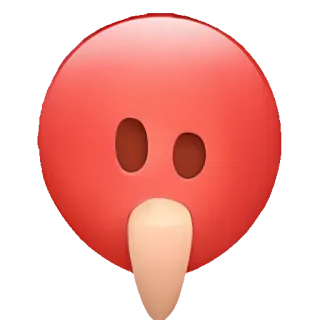 🥑 cb03f99e Emoji, cercle rouge, visage, muet telegram sticker