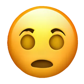 🥑 cb2d5070 emoji, visage, choqué, incrédulité telegram sticker