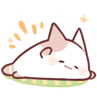 🫡 4d6886e1 kucing, imut, tidur, menggemaskan, kawaii, hewan telegram sticker
