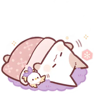 🫠 5883cb26 tidur, imut, kawaii, binatang, waktu tidur, santai telegram sticker