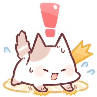 🤬 6efef15e kucing, hewan, seru, terkejut, kawaii, imut, anime telegram sticker