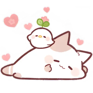 💕 afbbaf9e lucu, kucing, burung, binatang, stiker, kawaii telegram sticker