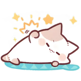 💪 e95f83a2 kucing, tidur, imut, hewan, kartun, bintang, bermimpi telegram sticker