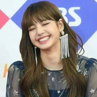 🖤 aba12433 Lisa Person, Sänger, Frau, lächelnd, K-Pop, Idol telegram sticker