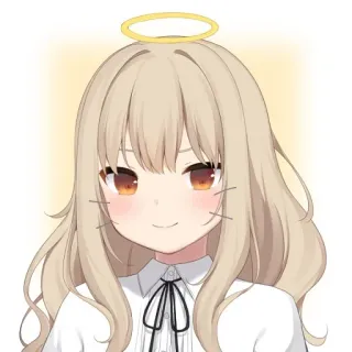 😇 cf64813b anime, kawaii, angel, halo, cute, manga telegram sticker