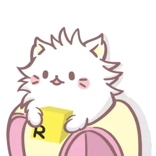 🅿 00bc6c55 R Katze, Tier, niedlich, Aufkleber, Cartoon telegram sticker