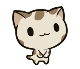 🙂 1d45fb8a gato, fofo, adesivo, desenho animado, animal, kawaii whatsapp sticker
