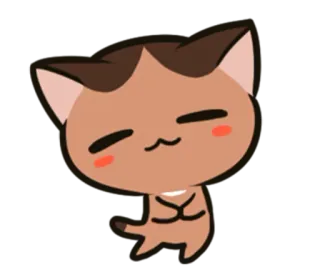 ☺️ 33c1d33b gato, fofo, animal, desenho animado, animal de estimação, felino whatsapp sticker