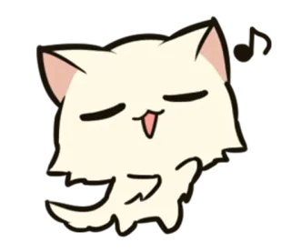 😙 3cb708ba gato, animal, desenho animado, fofo, animal de estimação, gatinho whatsapp sticker