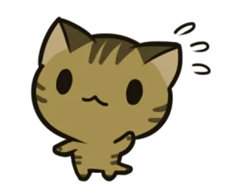😅 b9a778c3 gato, fofo, kawaii, adesivo, desenho animado, animal whatsapp sticker
