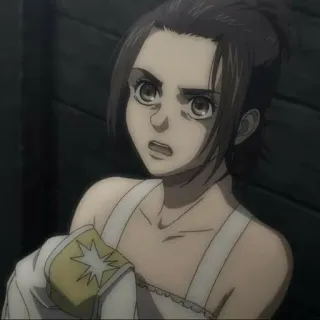 💣 01979789 Gabi Braun Attack on Titan 动漫, 女孩, 军事, 角色, 进击的巨人, 贾碧·布劳恩 telegram sticker