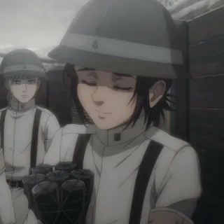 💣 2939ef77 Attack on Titan 进击的巨人, 动漫, 漫画, 战争, 手榴弹, 士兵, 制服 telegram sticker