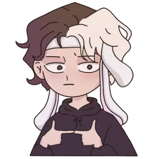 👉 751305f5 卡通, 动漫, 角色, 指, 手指 telegram sticker
