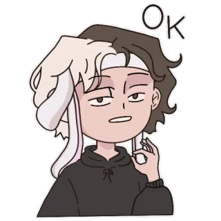 👌 d8dc52d2 OK 好的, 手势, 动漫, 卡通 telegram sticker