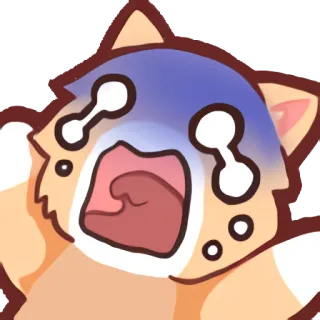 😱 01c636b1 impactado, asustado, dibujos animados, gato, triste, emoticono whatsapp sticker