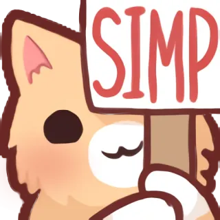 💬 58621fb8 SIMP gato, perro, simp, ofensivo, meme, animal whatsapp sticker