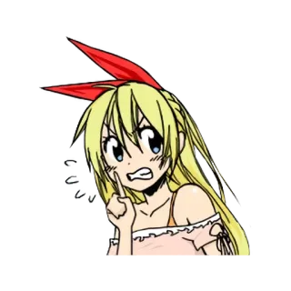 😅 3b1f0925 Anime, Chica, Señalando, Expresión, Dibujo animado telegram sticker
