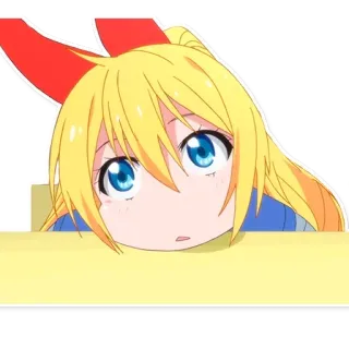 🙄 4a6924d0 anime, dibujos animados, pegatina, lindo, rubia, chica, personaje telegram sticker