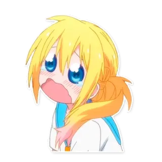 🥺 691b8b05 anime, llorando, triste, dibujos animados, chica, rubia telegram sticker