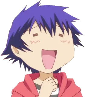 😍 79ca5271 Anime, Chico, Dibujo animado, Personaje, Feliz, Sonriendo, Juvenil telegram sticker