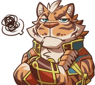 😠 13632ecb 호랑이, 동물, 만화, 표정, 짜증, 캐릭터 telegram sticker