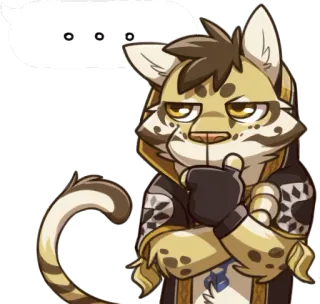 🤔 3ed9bb5a ... 퍼리, 고양이, 생각, 동물, 만화 telegram sticker