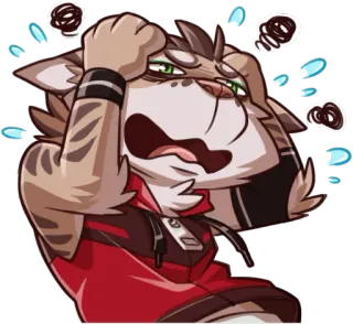 😩 669d0966 퍼리, 스트레스, 만화, 동물, 감정 telegram sticker