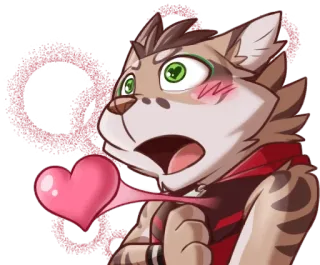 ❤ 6cf74f06 수인, 퍼리, 만화, 사랑, 하트 telegram sticker