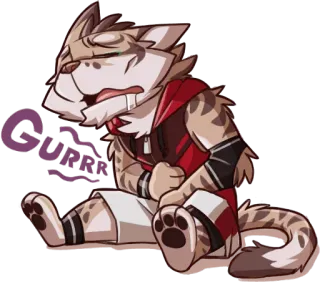 🍴 891f45f9 GURRR 퍼리, 의인화, 고양이, 아픔, 화남 telegram sticker