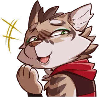 😏 92674c40 고양이, 동물, 스티커, 만화, 퍼리 telegram sticker