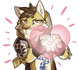 😐 9c5665e7 퍼리, 수인, 하트, 동물, 만화 telegram sticker