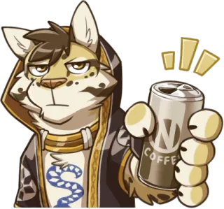 🍻 dfc1c2dd COFFEE 만화, 동물, 커피, 음료, 일러스트 telegram sticker