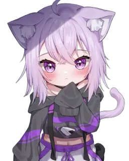 Nekomata Okayu @Anak_kucing_stiker telegram stickers