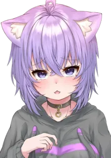 Nekomata Okayu @Anak_kucing_stiker telegram stickers