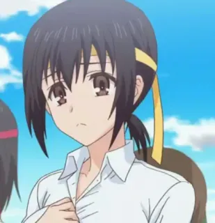 🍑 060cbd83 Anime, Personaje, Femenina, Uniforme escolar whatsapp sticker