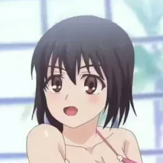 🍑 36dd126d Anime, Chica, Bikini, Dibujos animados whatsapp sticker