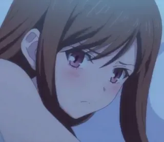 🍑 3e326a49 anime, chica, triste, somnolienta, dormitorio whatsapp sticker