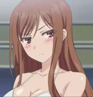 🍑 3f75fa23 anime, chica, dibujos animados, pelo largo whatsapp sticker