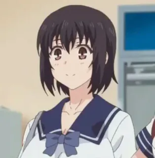 🍑 55f586d9 anime, chica, uniforme, escuela, linda whatsapp sticker