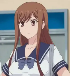 🍑 5c147a6b Anime, Chica, Uniforme escolar, Linda, Dibujos animados whatsapp sticker