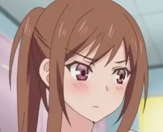 🍑 769542aa Anime, Chica, Enojada, Morro, Linda, Sonrojo whatsapp sticker