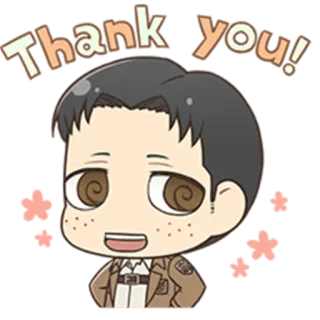 😄 42d03455 Thank you! dziękuję, słodki, kreskówka, chibi, wdzięczny, wdzięczność telegram sticker