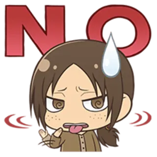 👎 45930d89 NO anime, kreskówka, wyraz, pot, nie telegram sticker