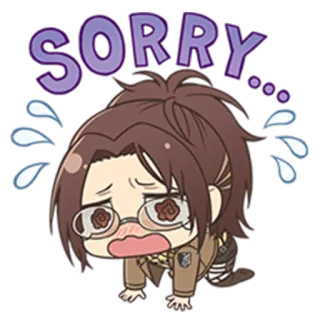 😭 4d314299 SORRY... przepraszam, anime, smutny, płacz, chibi, przeprosiny telegram sticker