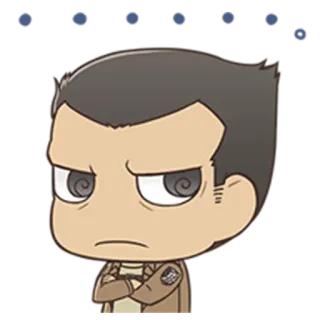 😐 c5b1917f Anime, Manga, Poważny, Postać, Naklejka telegram sticker