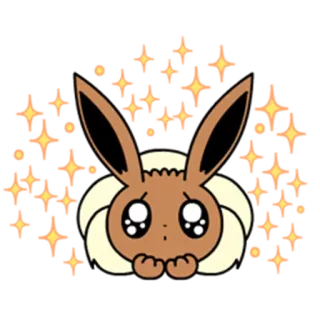 ☺️ 34528838 Eevee Pokemon Eevee, Pokémon, fofo, Anime, Video game telegram sticker